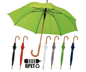 Automatische paraplu van gerecyceld PET